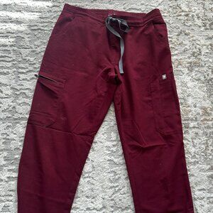 FIGS Burgundy **Small** Yola - Petite Skinny Scrub Pants